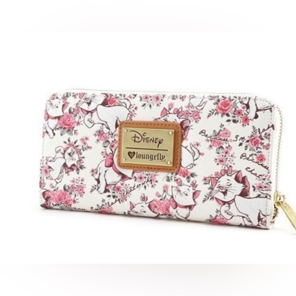 See Kai Run Handbags - Disney Loungefly Aristocats Marie Pink & White Wallet w/ Zipper